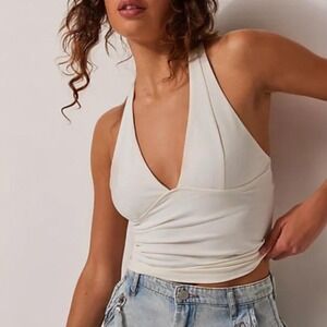New Free People‎ Have it All Halter in White size Medium